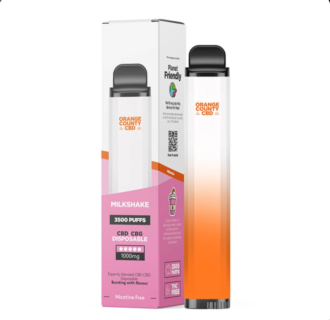 3500 PUFF CBD+CBG//ORANGE COUNTY CBD// MILKSHAKE VAPO